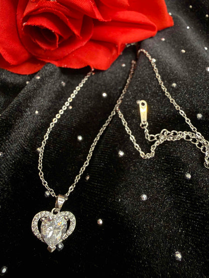 Crystal Heart Silver
