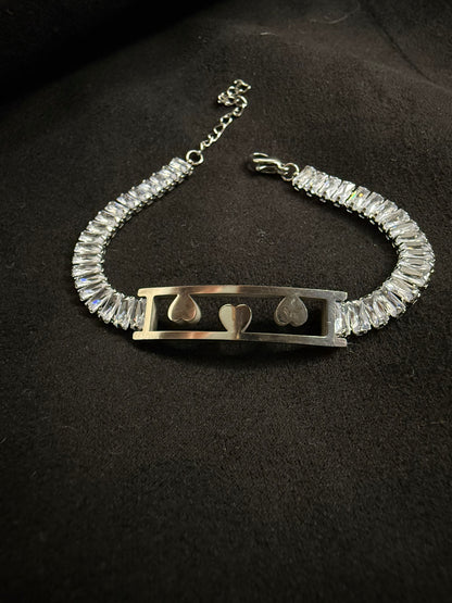 Crystal Hearts Silver