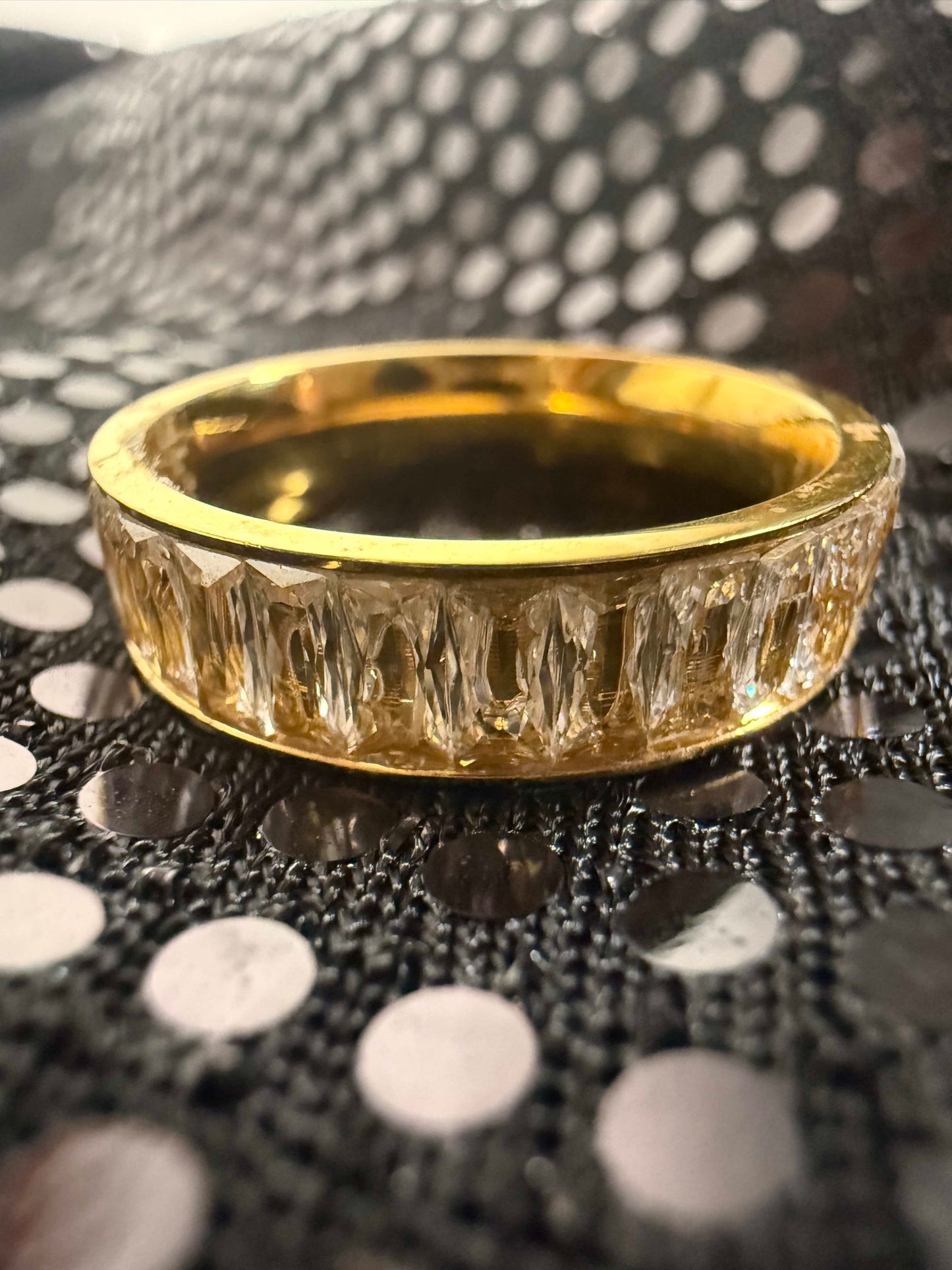 Crystal Gold Band