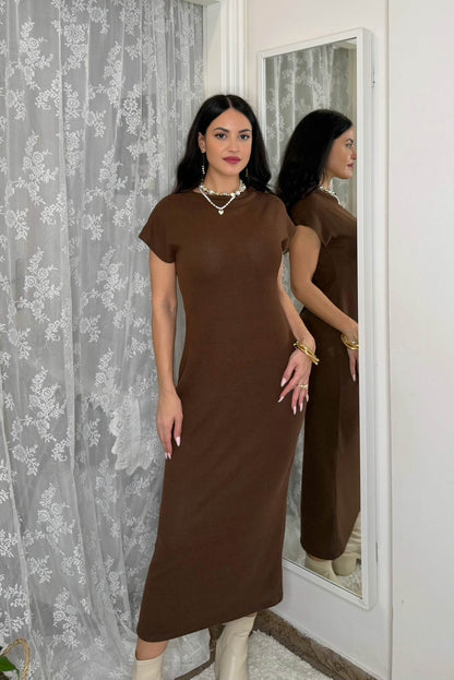 Ioli καφέ φόρεμα